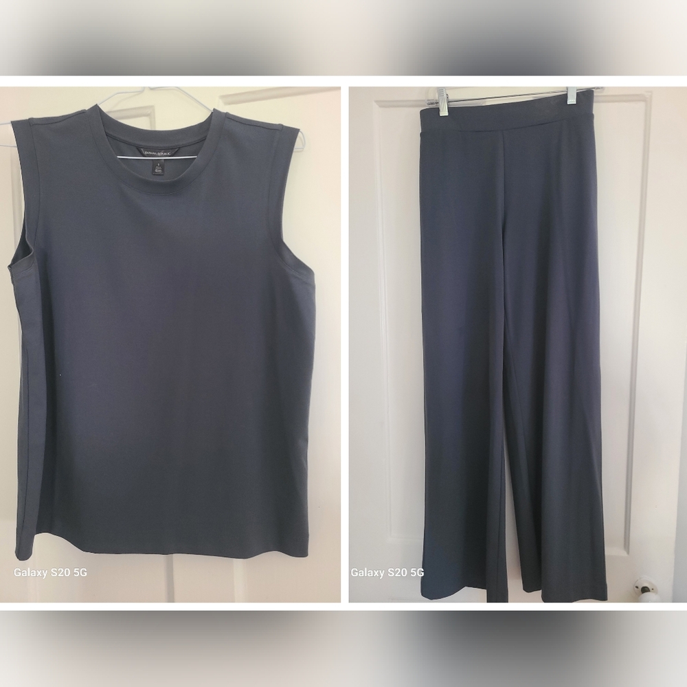 Banana Republic Sleeveless Knit Outfit - Steel Blue